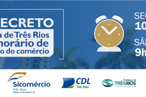 Novo decreto da prefeitura de Três Rios mantém horário de funcionamento do comércio
